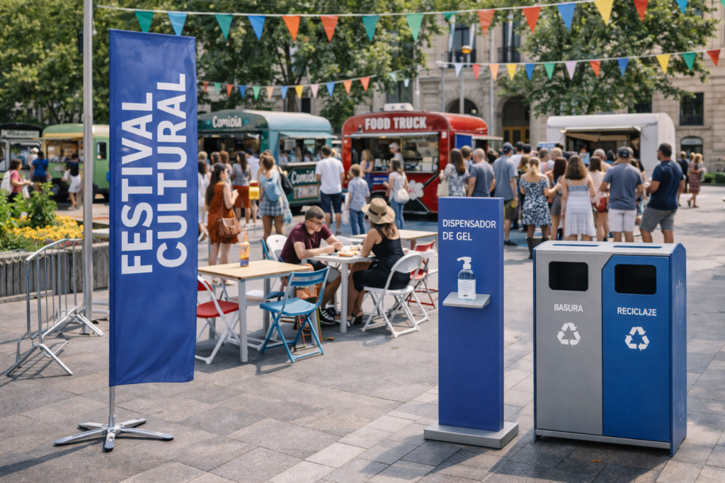 Infraestructura y equipamiento para actos culturales municipales en espacio público